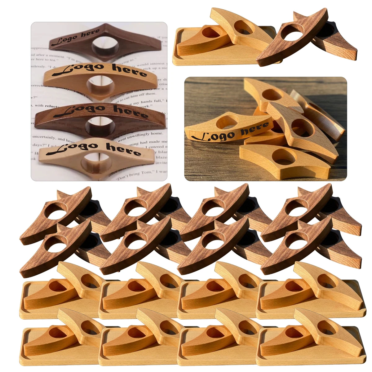 MOQ100 Walnut Wood Reading Ring 1