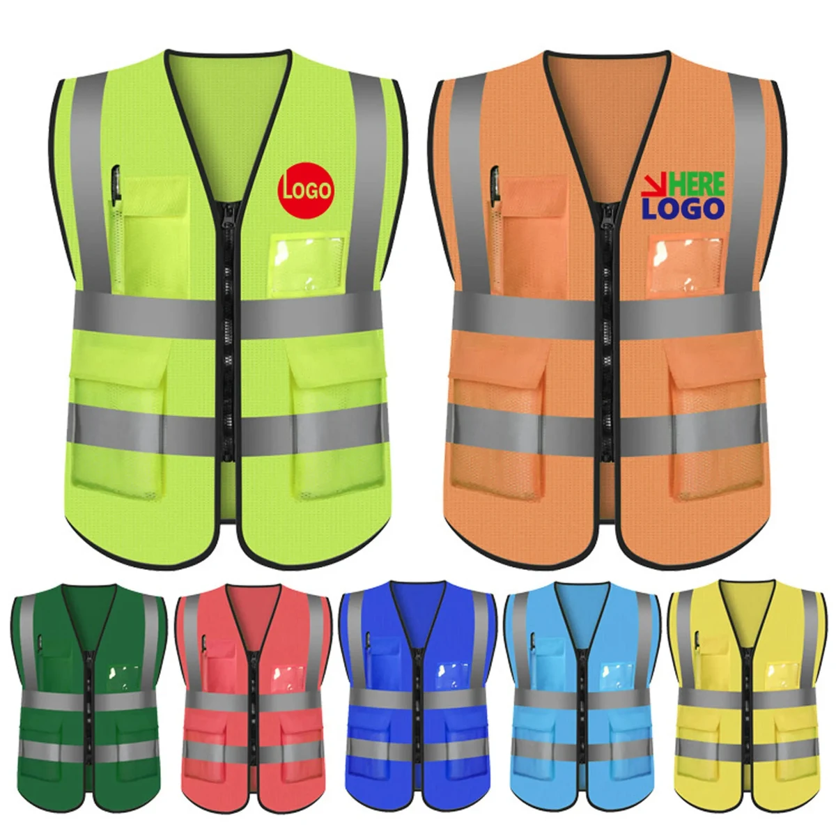 Mesh Reflective Strips Safety Vest 1