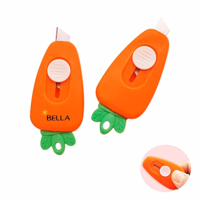 Mini Retractable Knife Cute Carrot Box Cutter Letter Opener
