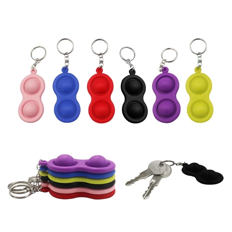 Silicone Push Pop Bubble Toy Key Chain 1