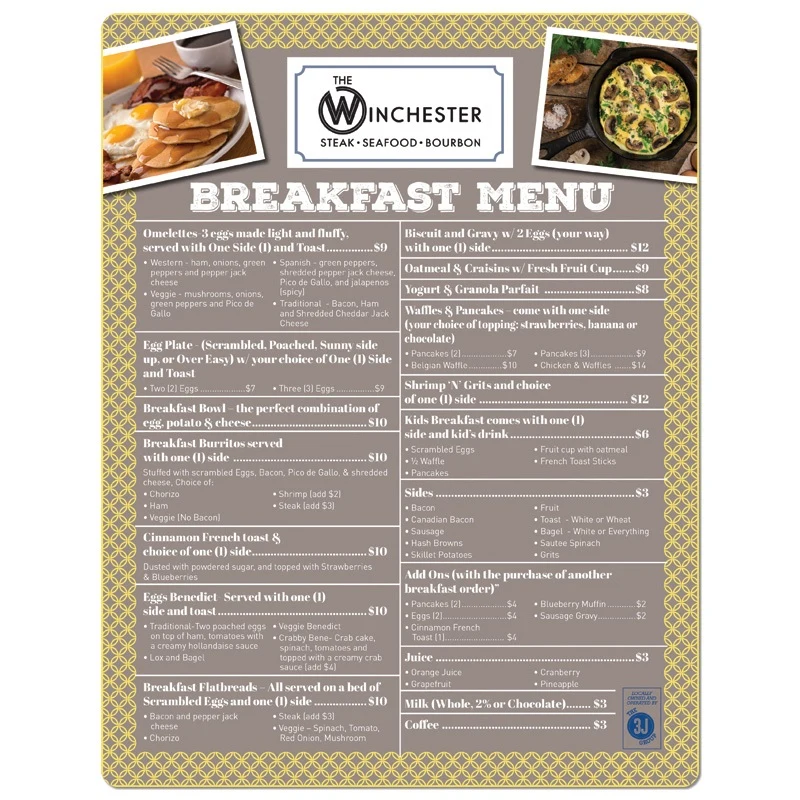 Menu, Flat (8.5" x 11") 1