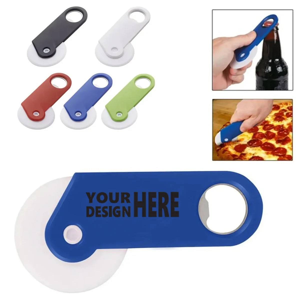 Round Pizza Cutter With Bottle Opener 1