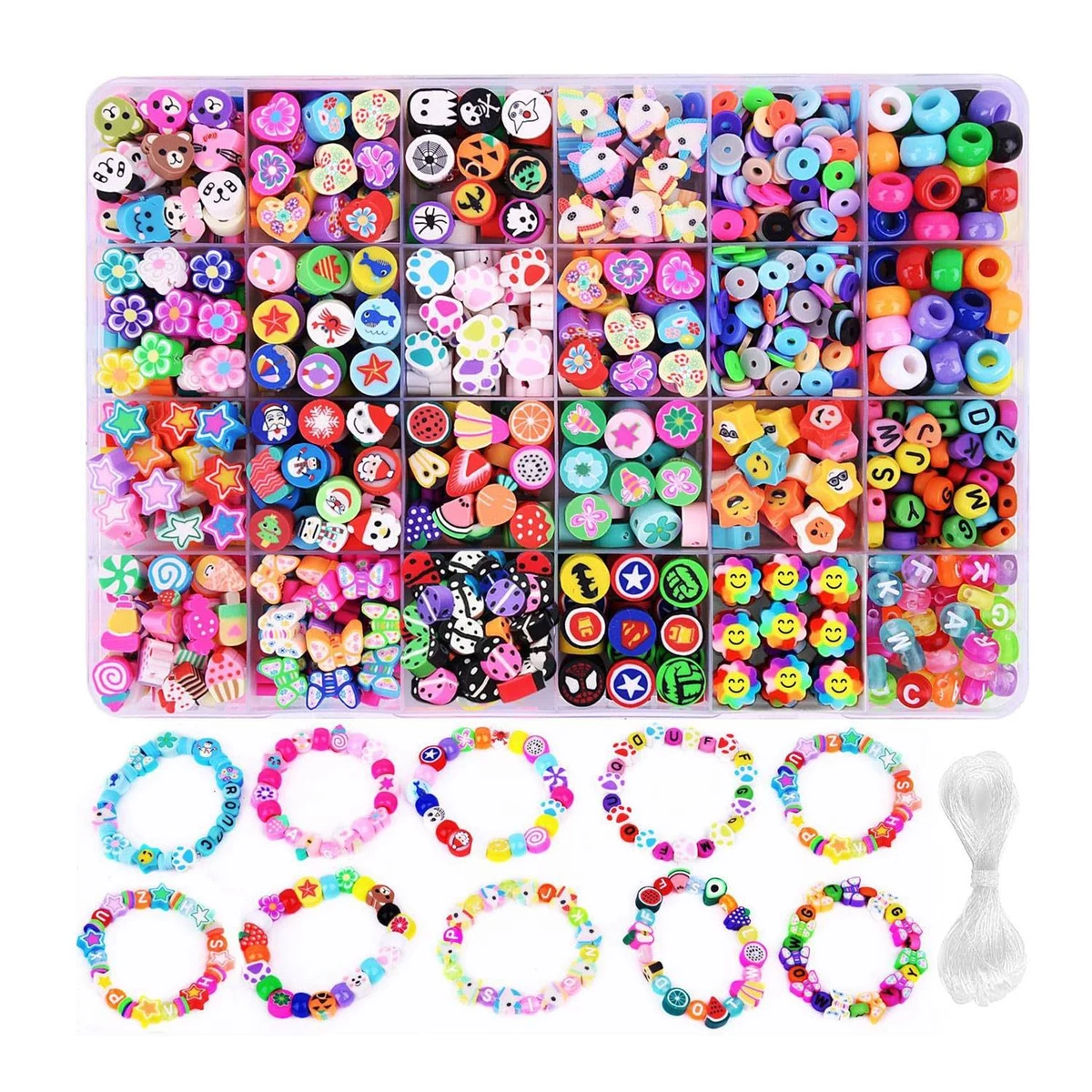 1000PCS Polymer Clay Beads Bracelet Making kit 1