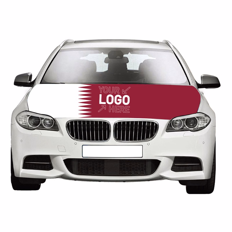 Qatar World Cup National Flag Engine Hood Cover