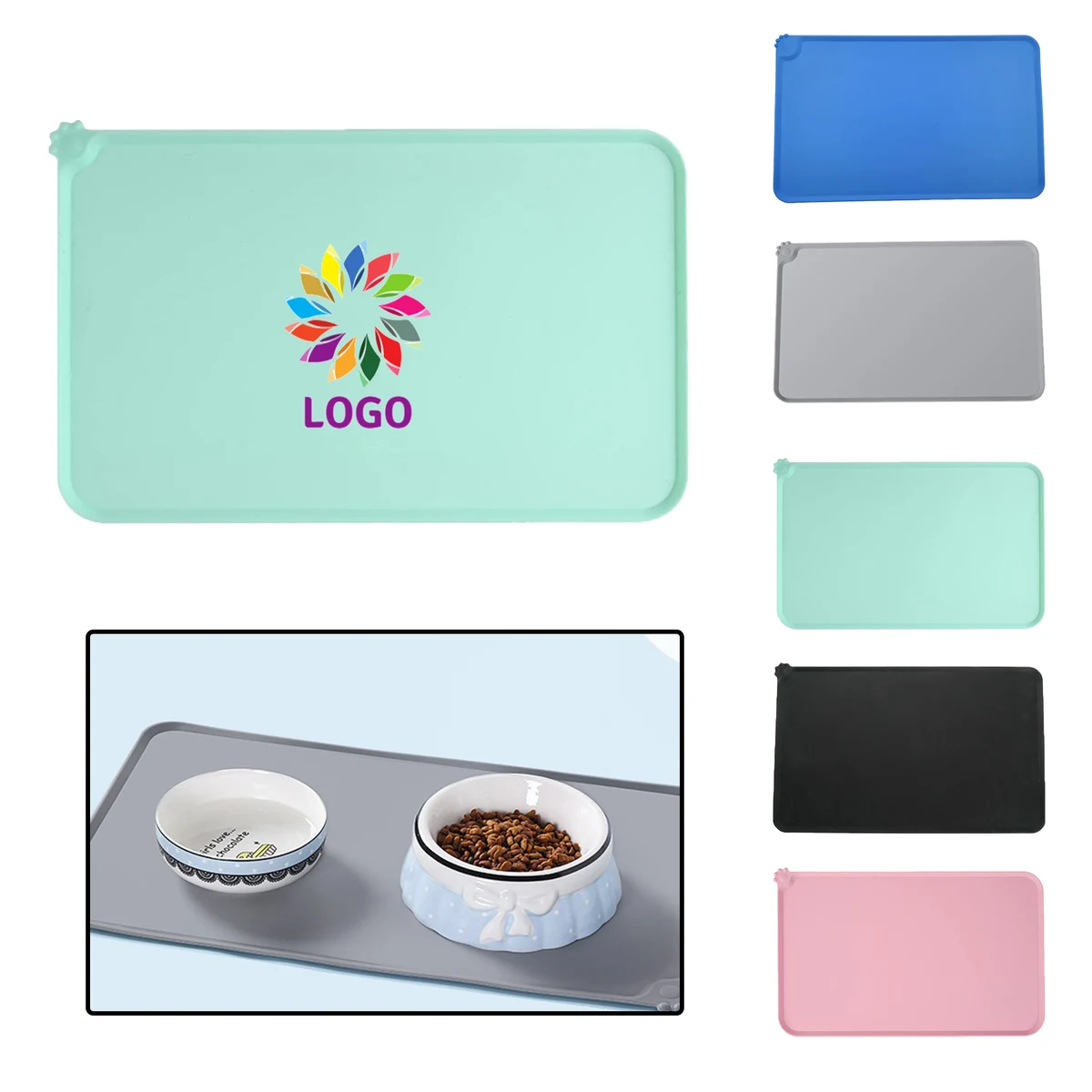 Multicolor Silicone Pet Placemats 1