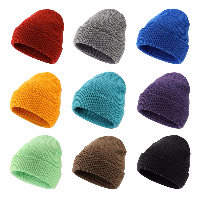 Custom Embroidery Ribbed Knit Beanies