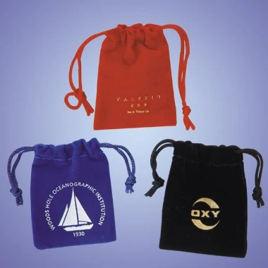 DRAWSTRING VELVETEENPOUCH FOR JEWELRY 1