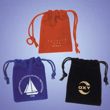 DRAWSTRING VELVETEENPOUCH FOR JEWELRY