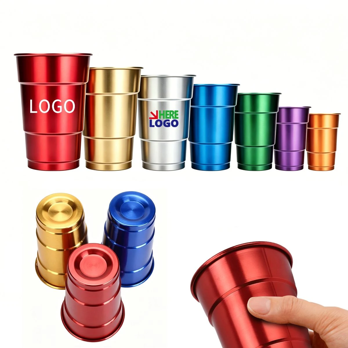 MOQ50 16oz Aluminum Cold Beer Cup 1