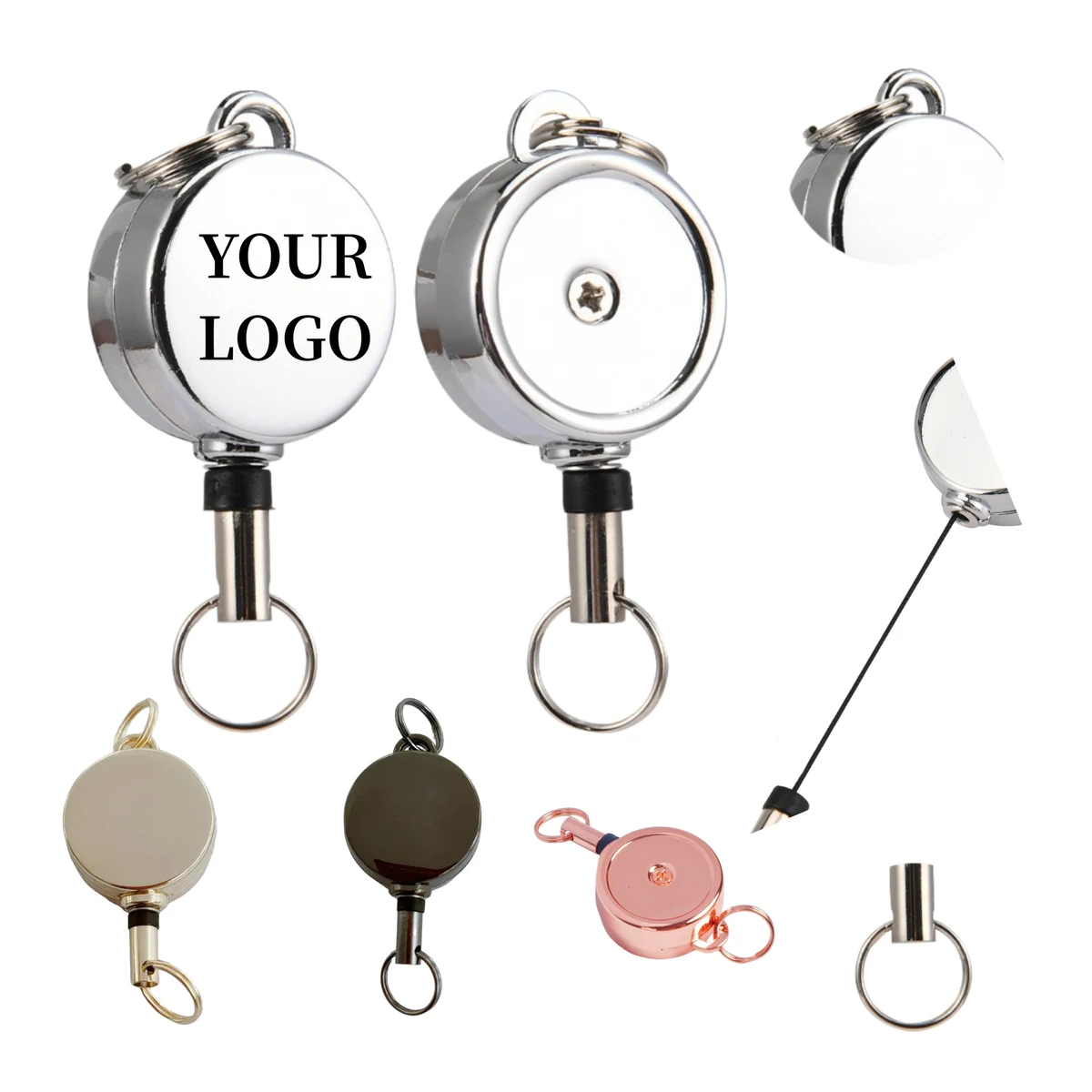 Retractable Mini Keychain Lanyard Plastic 1