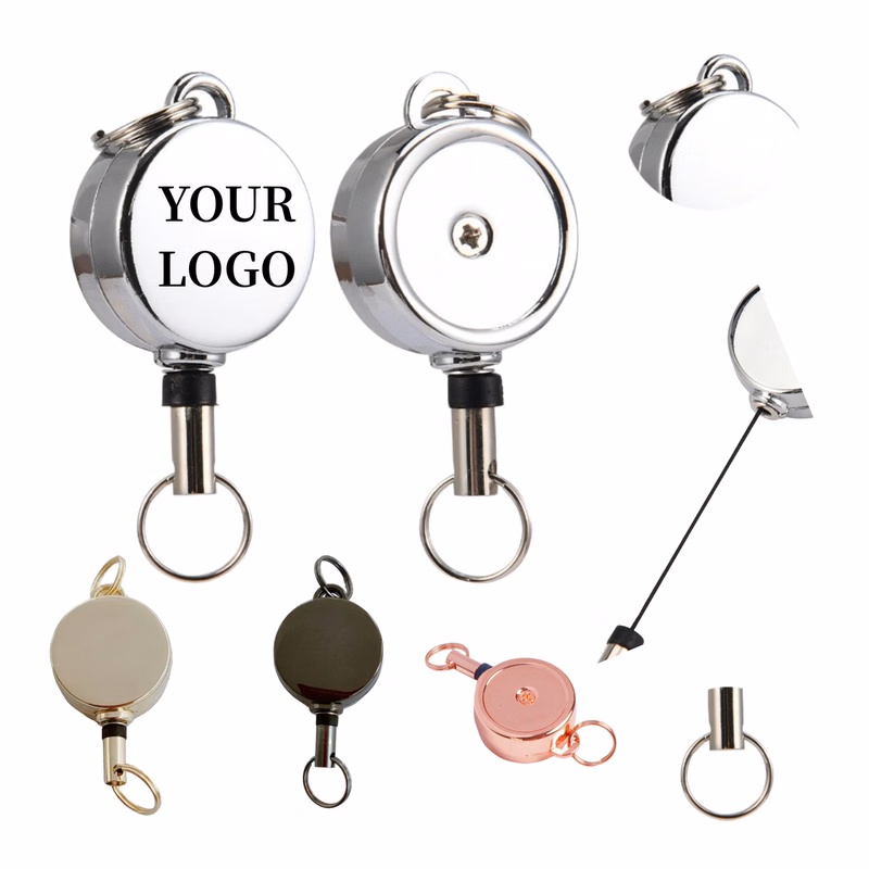 Retractable Mini Keychain Lanyard Plastic