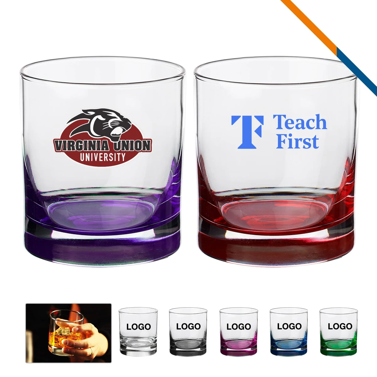 Libbey Atcha Scotch Glasses - 8 OZ. 1