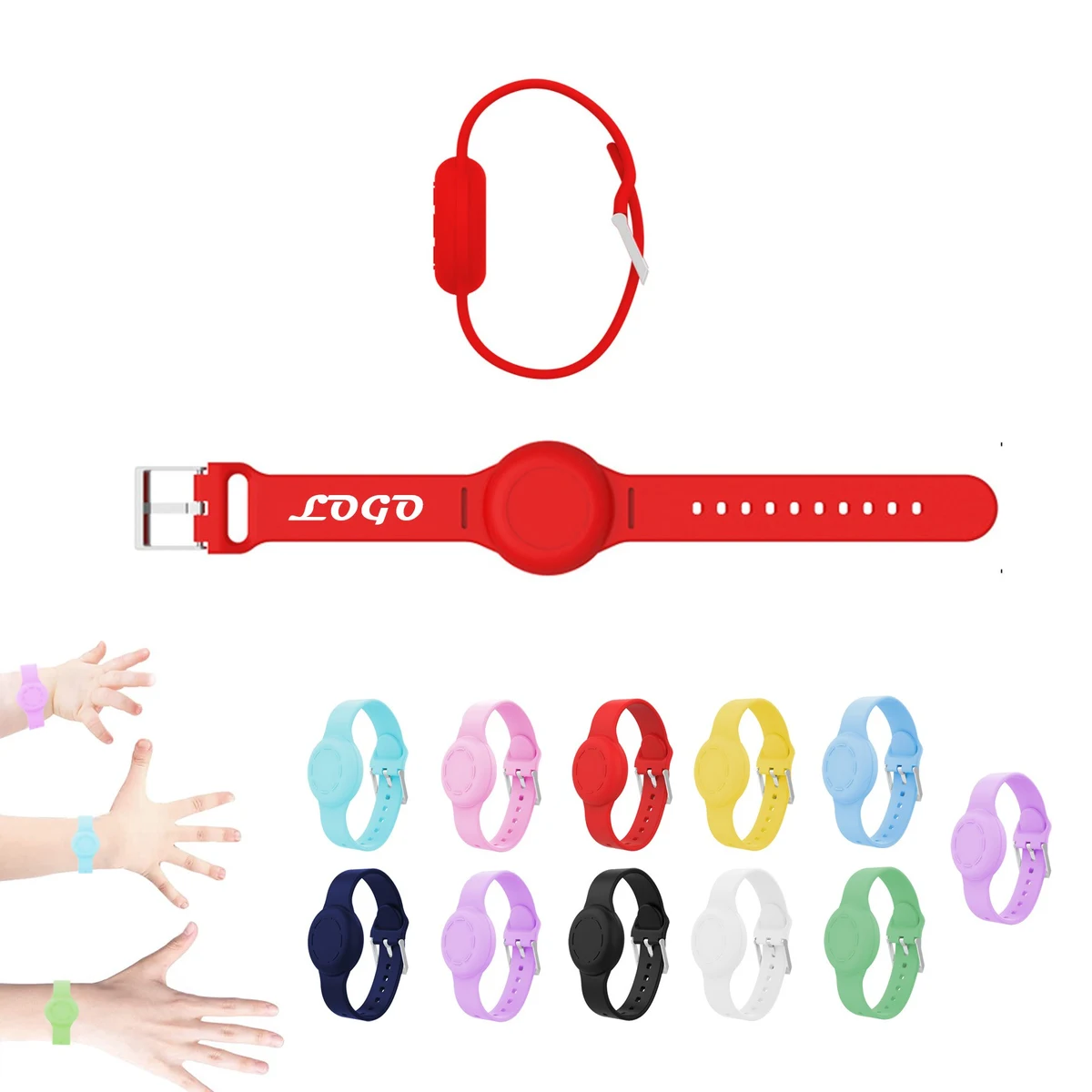 Silicone Tag Tracker Wristband Case For Kids 1