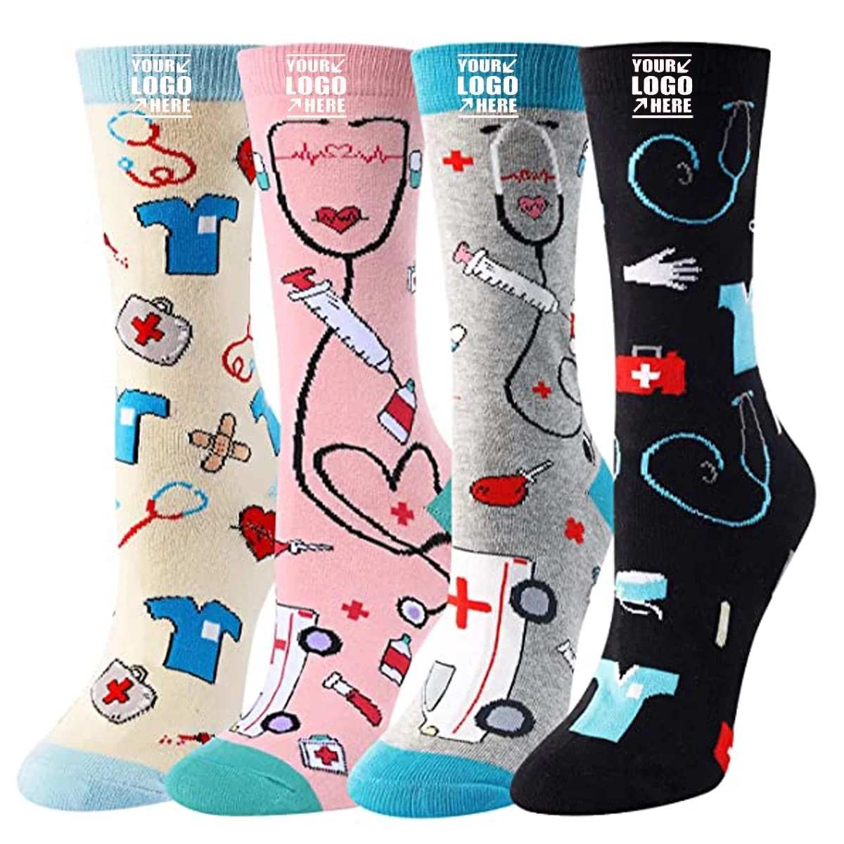 Calf Compression Socks 15-20mmHg for Doctor Nurses 1