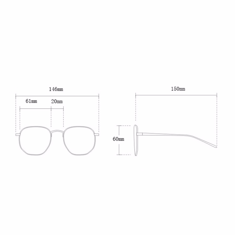 Square retro sunglasses