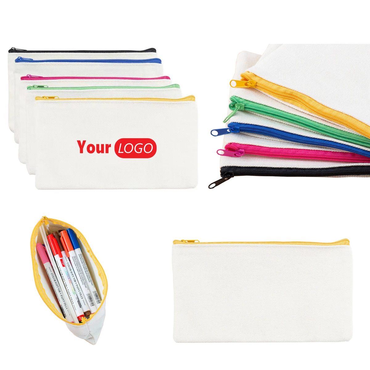 Canvas Zipper Pen Bag 1