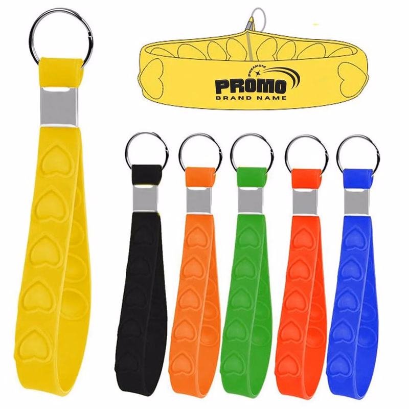 Custom Branded Silicone Keychain Wristband