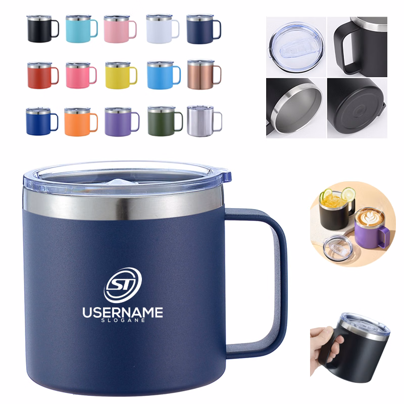 14 oz Coffee Mug Vacuum Insulated Camping Mug with Lid