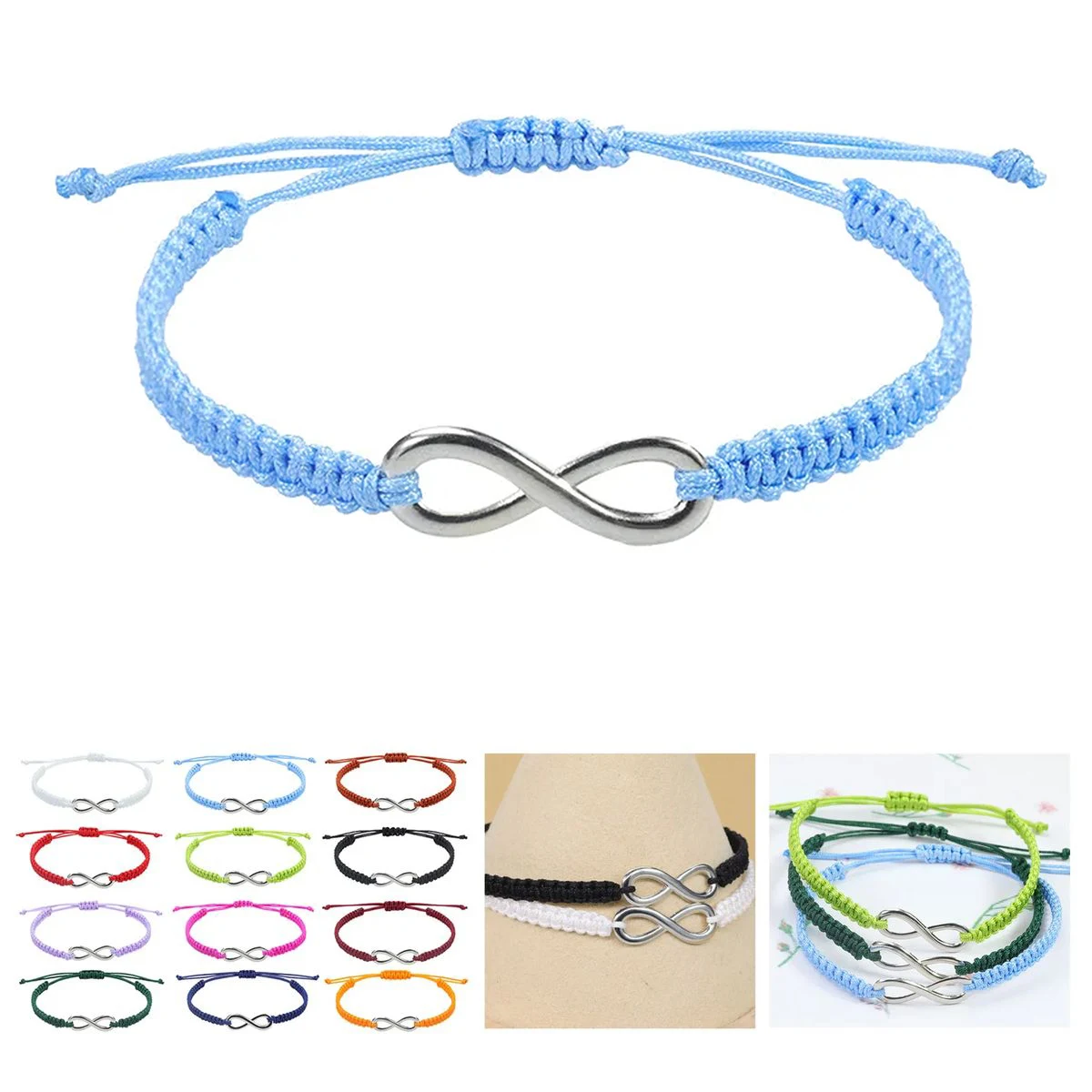 Adjustable Metal Cord Bracelet with Engraved Clasp 1