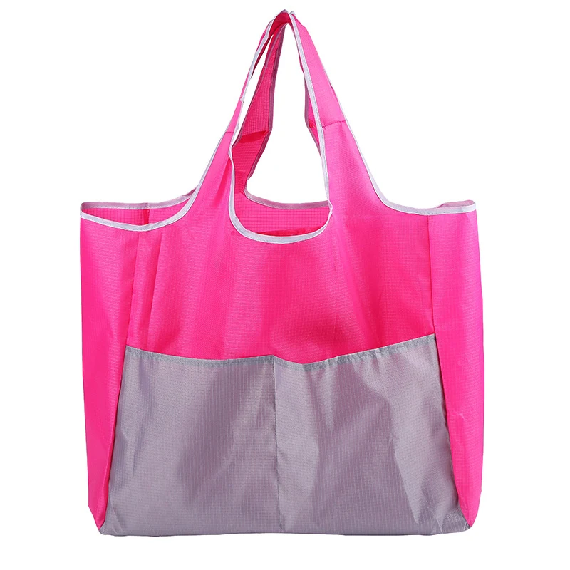 Portable Foldable Eco Shopping Bag Large Oxford Cloth Tote, custom tote bag with logo imprint 1