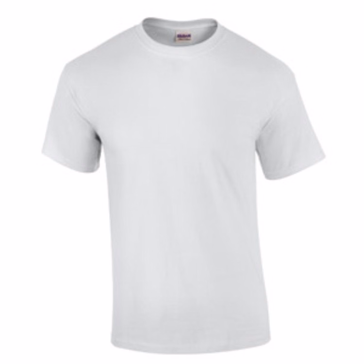 Screen Printed G2000 100% Cotton White or Natural T-shirt