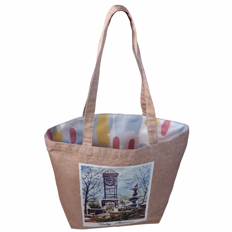 Super Sale- Reversible Red Tweed Cotton Tote