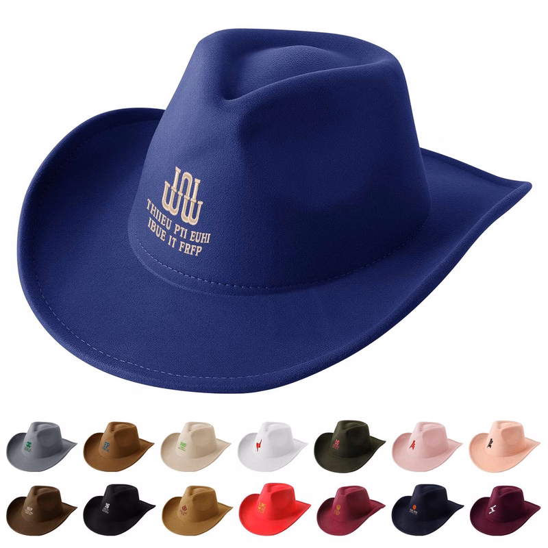 Vintage Curved Brim Cowboy Hat