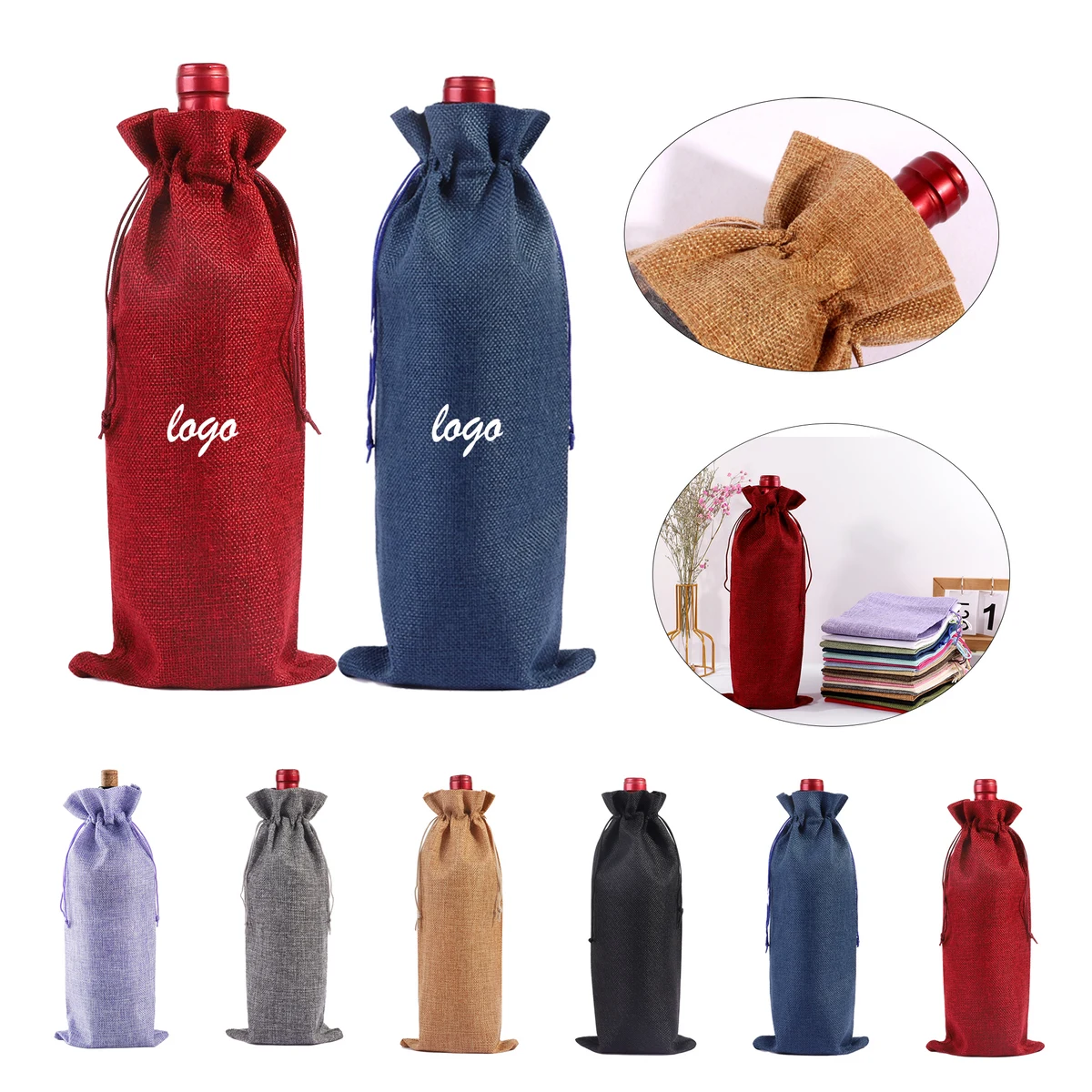 Coarse Cloth Wine Packaging Bag 1
