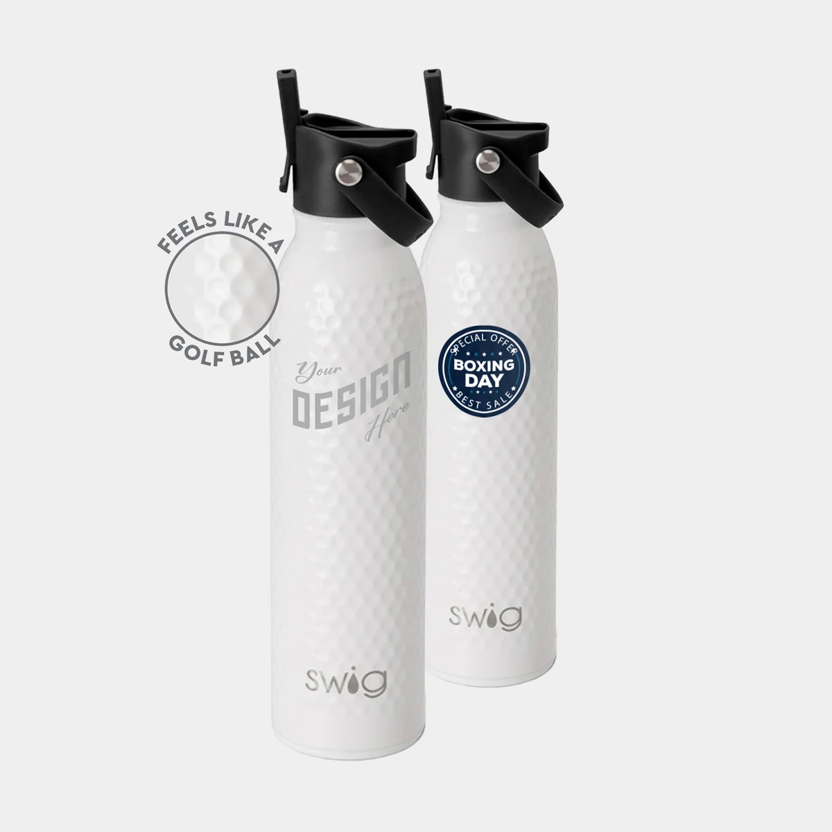 20 oz SWIG® Golf Flip & Sip Stainless Steel Insulated Water Bottle, custom water bottle with logo imprint 1