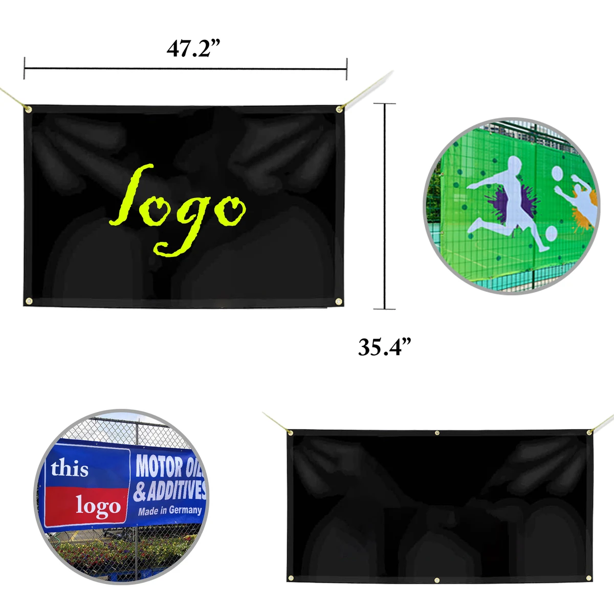 MOQ1 Custom Waterproof 360g PVC Birthday Banner 1