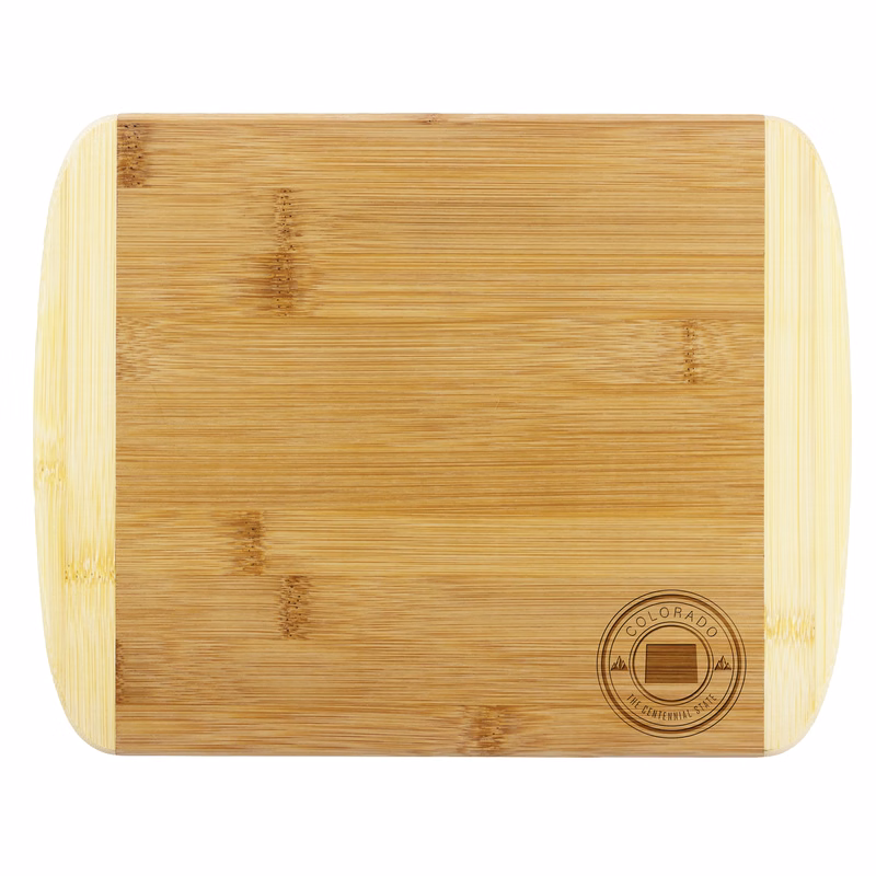 Colorado State Stamp 2-Tone 11" Cutting Board