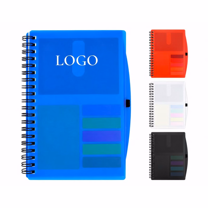 Spiral Notebook With Sticky Notes