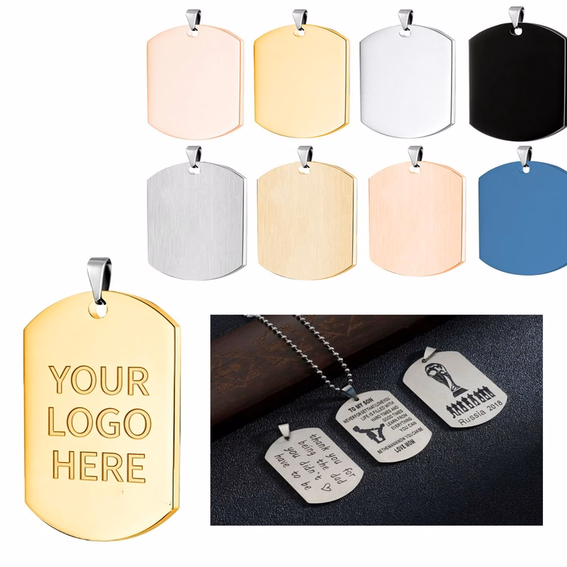 Promotional Laser Logo Military Keychain