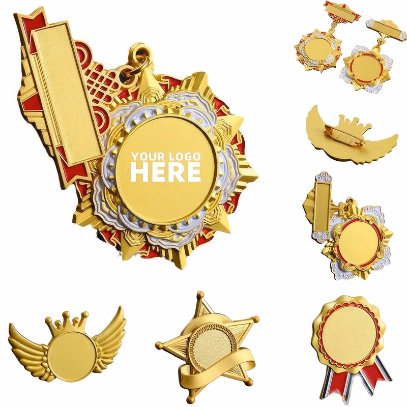 Custom Metal Medal Brooch