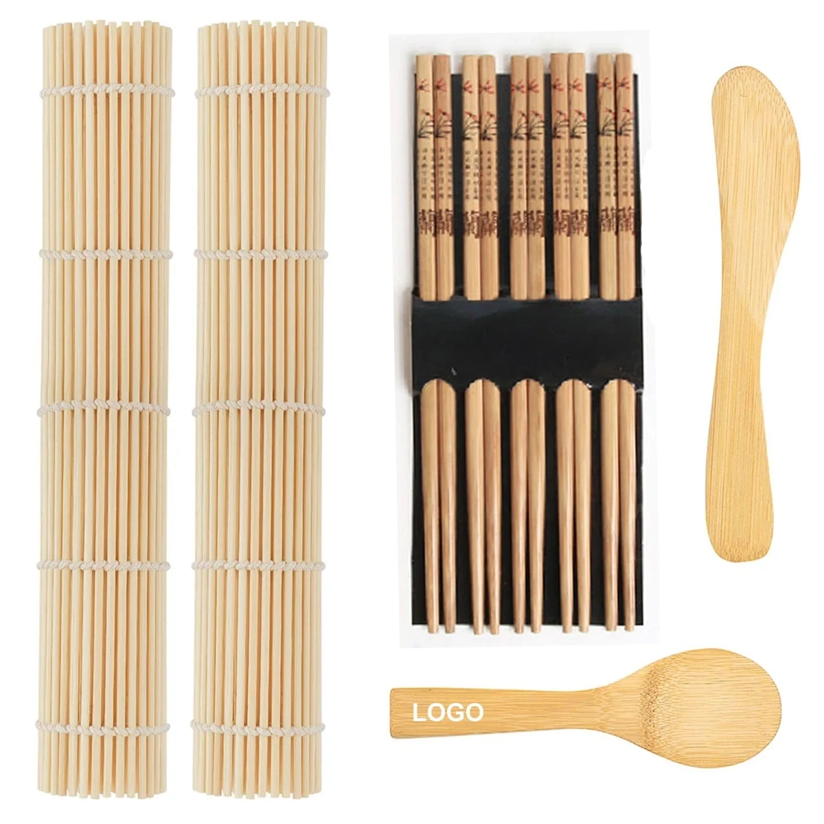 9 Pcs Premium Bamboo Sushi Making Kit 1