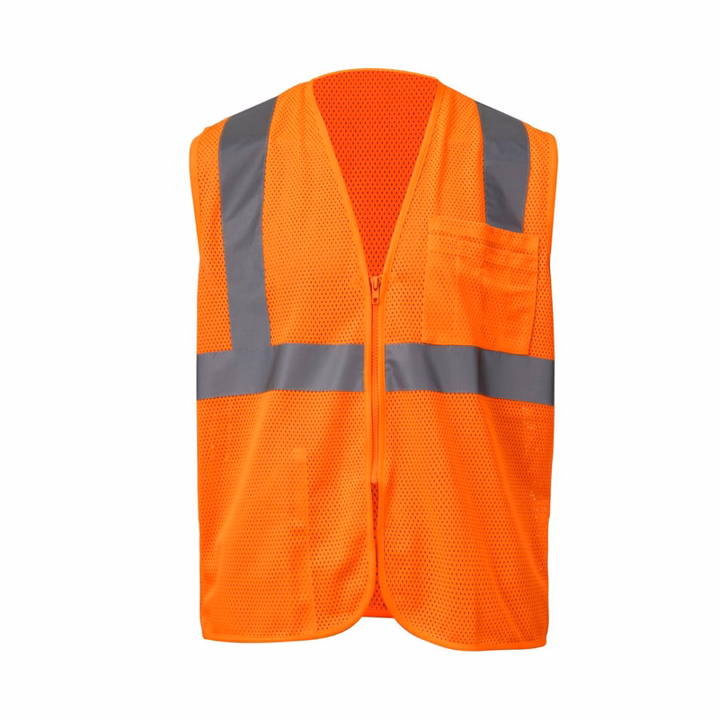 3.8 Oz. Polyester Class 2 Reflective Tape Safety Vest With Pocket