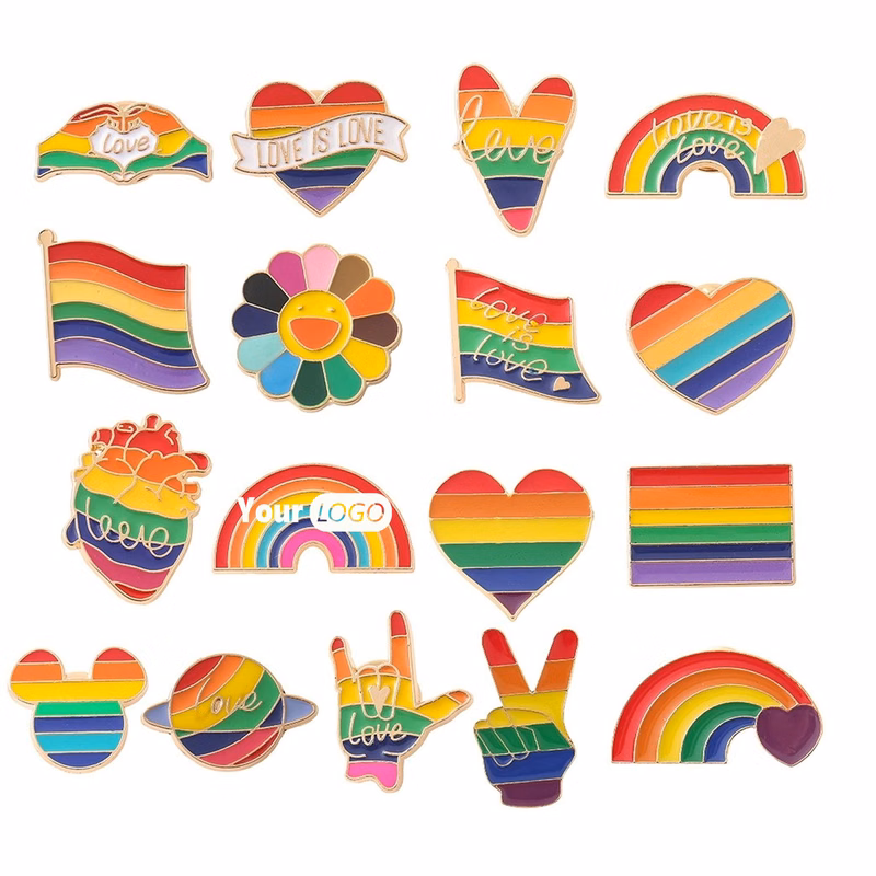 Enamel Brooches Lapel Pins Rainbow Color
