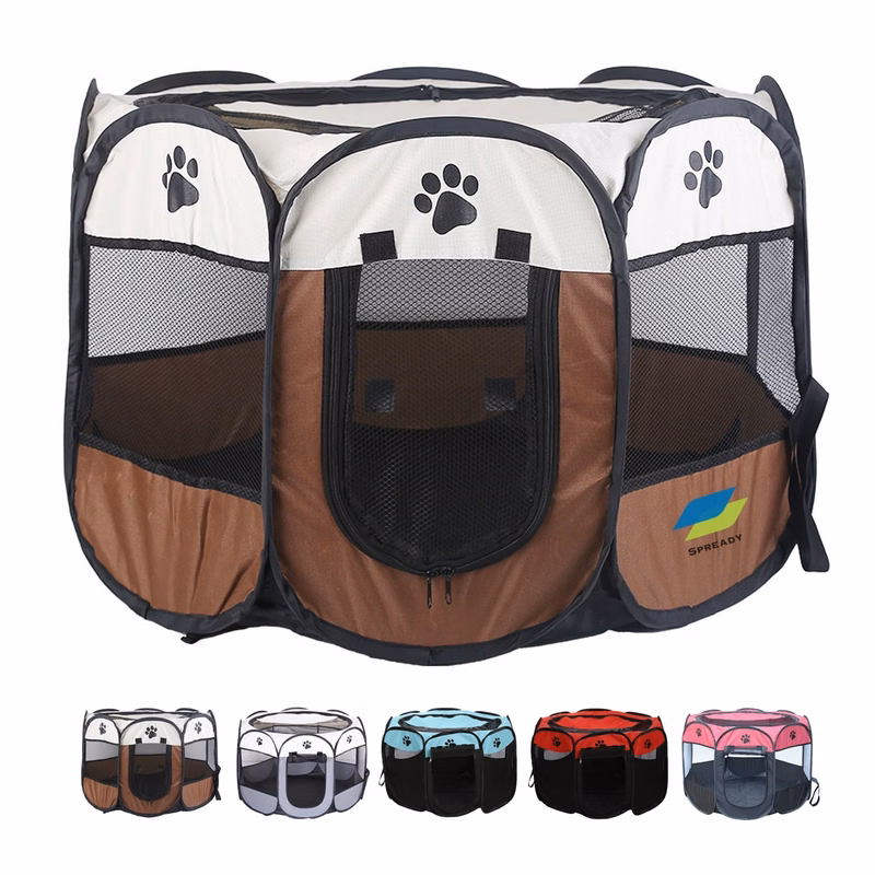Portable Foldable Pet Playpen Crates Kennel Oxford Cloth