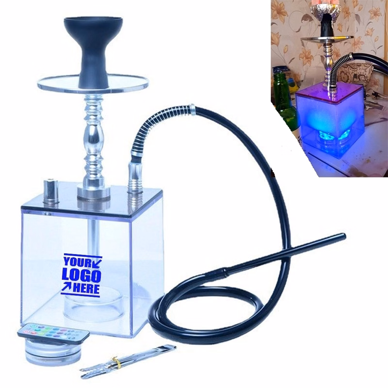 Acrylic Square Hookah Set With Silicone Hookah Bowl