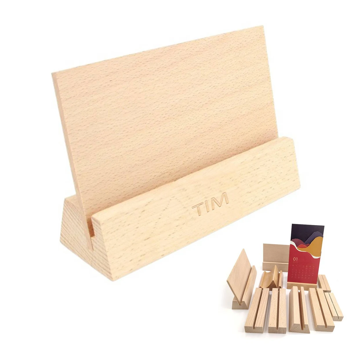 Real wood calendar stand 1