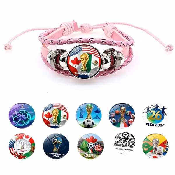 World Cup Emblem Snap Bracelet for Commutes, Fitness and Travel