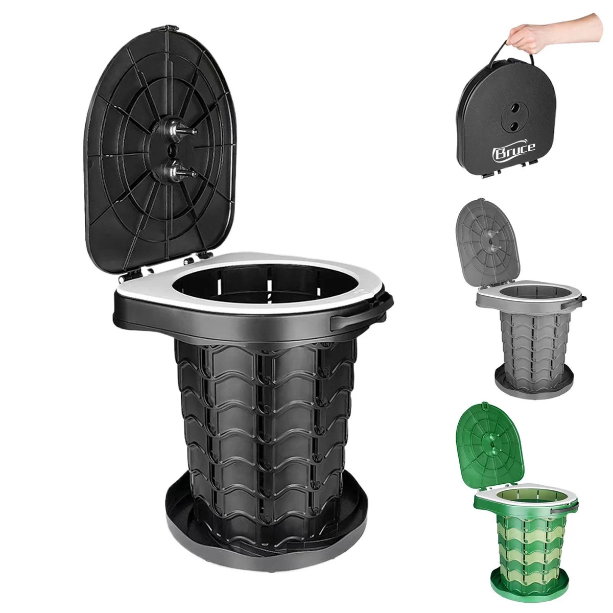 Heavy Duty Portable Foldable Plastic Camping Toilet 1