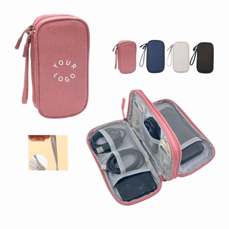 Compact Digital Accessory Bag with Mesh Pockets