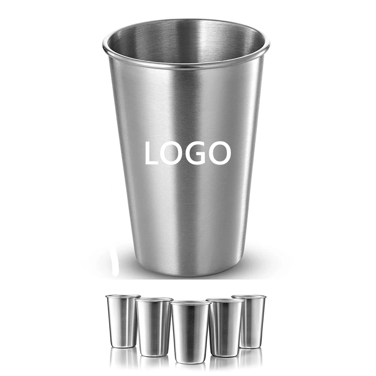 16 oz. Stainless Steel Pint Cups MOQ 50PCS 1