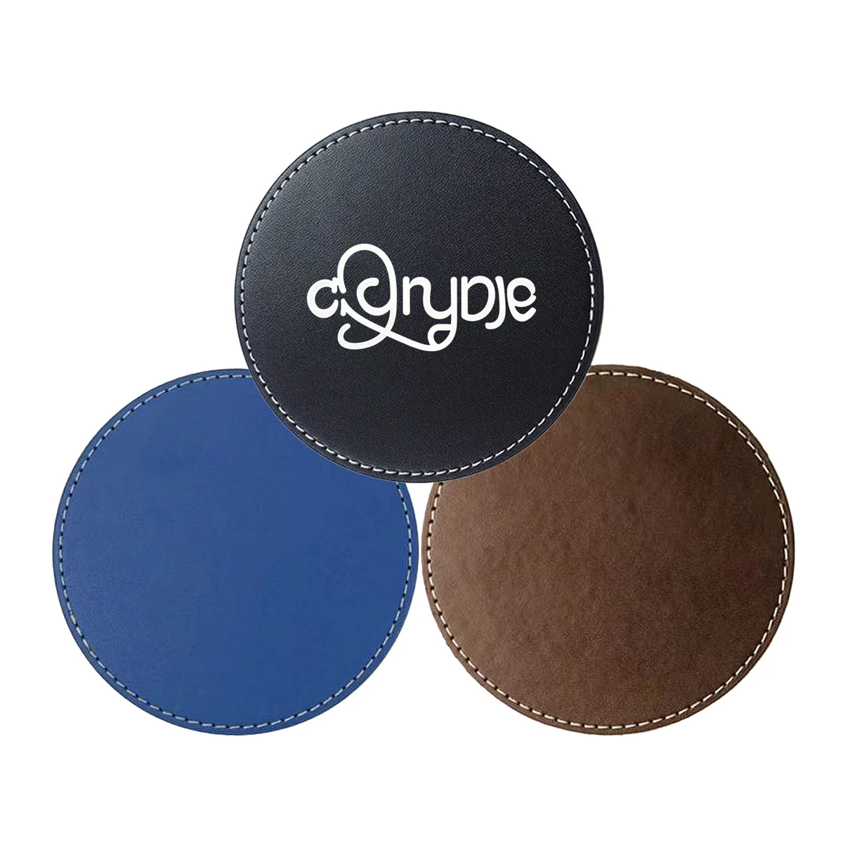 PU Leather Round Heat-insulating Coaster 1