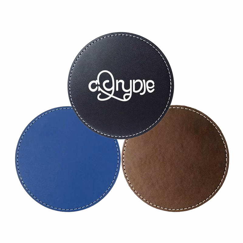 PU Leather Round Heat-insulating Coaster