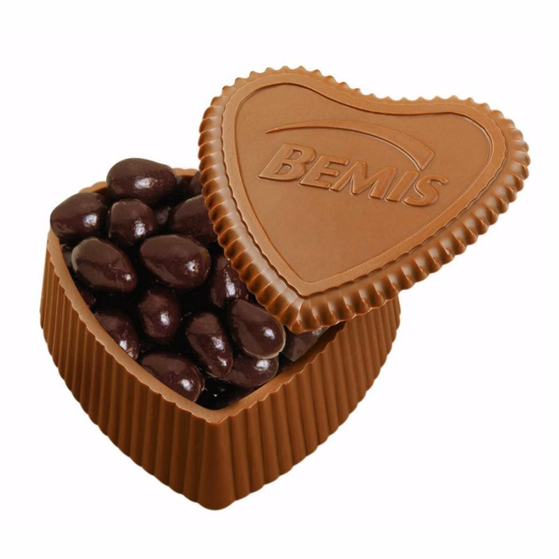 8 oz. Custom Chocolate Heart Box with Premium Confection