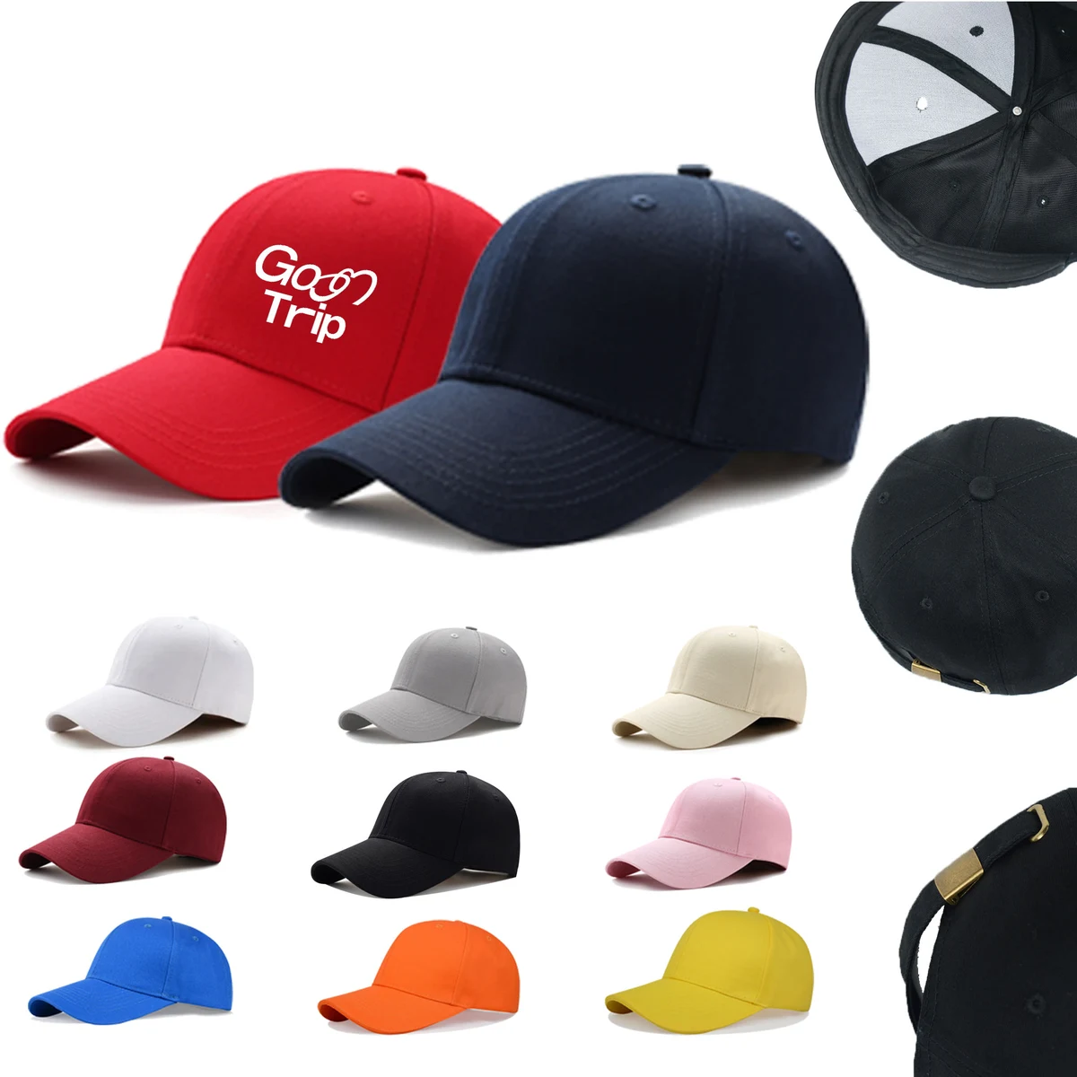 Outdoor solid color baseball cap 1