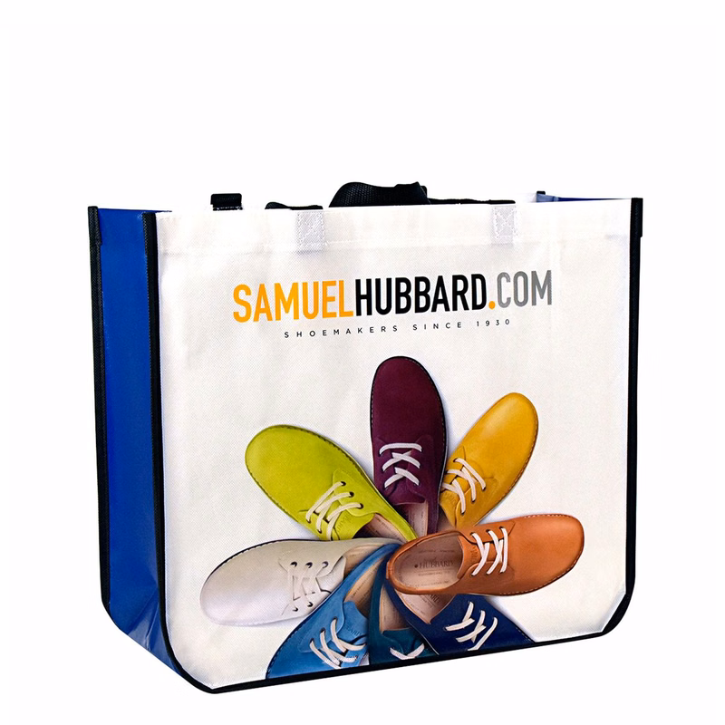 Custom Laminated Non-Woven Round Cornered Shopping Bag 16"x14.5"x6"