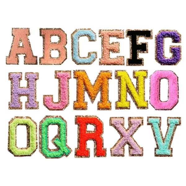 Chenille Letters With Metallic Backing 1